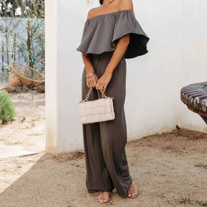 Isabella | Off-shoulder jumpsuit toscaanse stijl