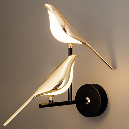 Chrome Raven - Chique design chrome LED wandlamp zilver goud