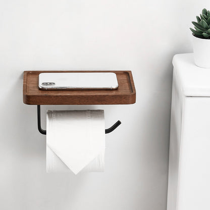 SmartHome - Design toiletrolhouder hout | telefoonhouder | hygienisch