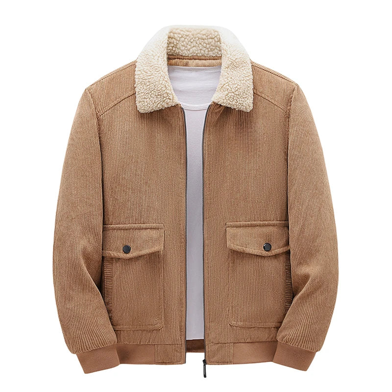 WinterWool | Stoere Corduroy Jas met Shearling Kraag