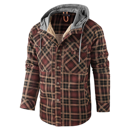 Mason Lewis | Hooded Logger Flanellen Outdoor Jacket