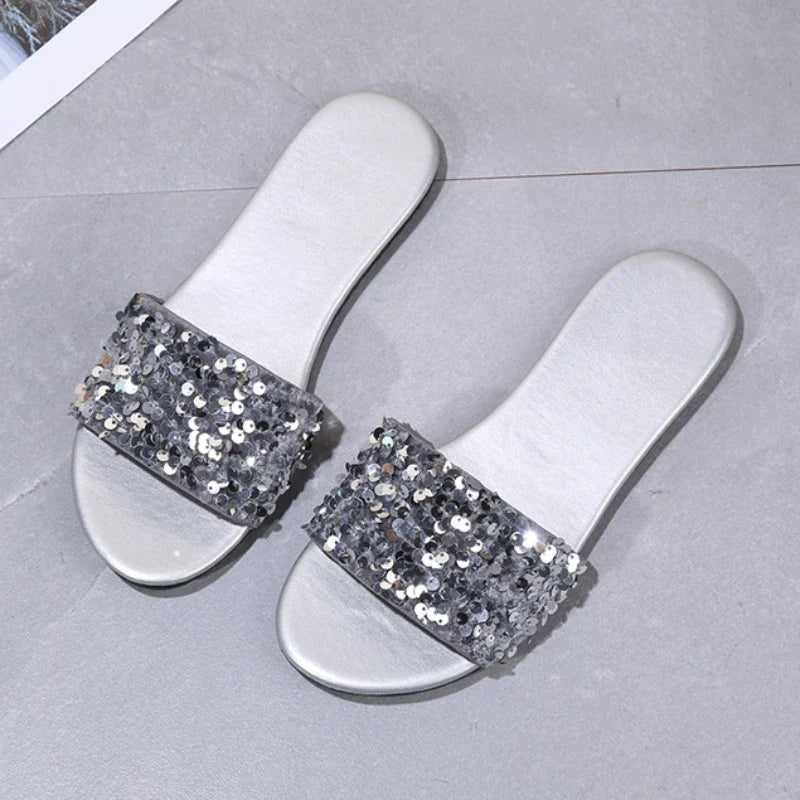 Stella - Elegante strandslipper bling dames