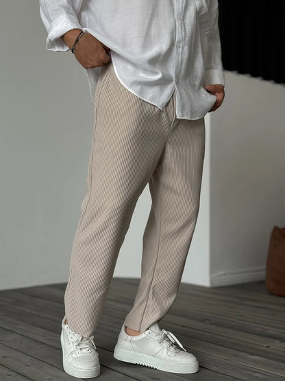 Jay - Casual broek met relaxed fit en rechte pijpen