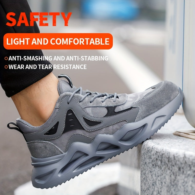 SafeSneakers Grey Matter - Lichtgewicht Veiligheidsschoen sportschoen werkschoen kunstof stalen neus