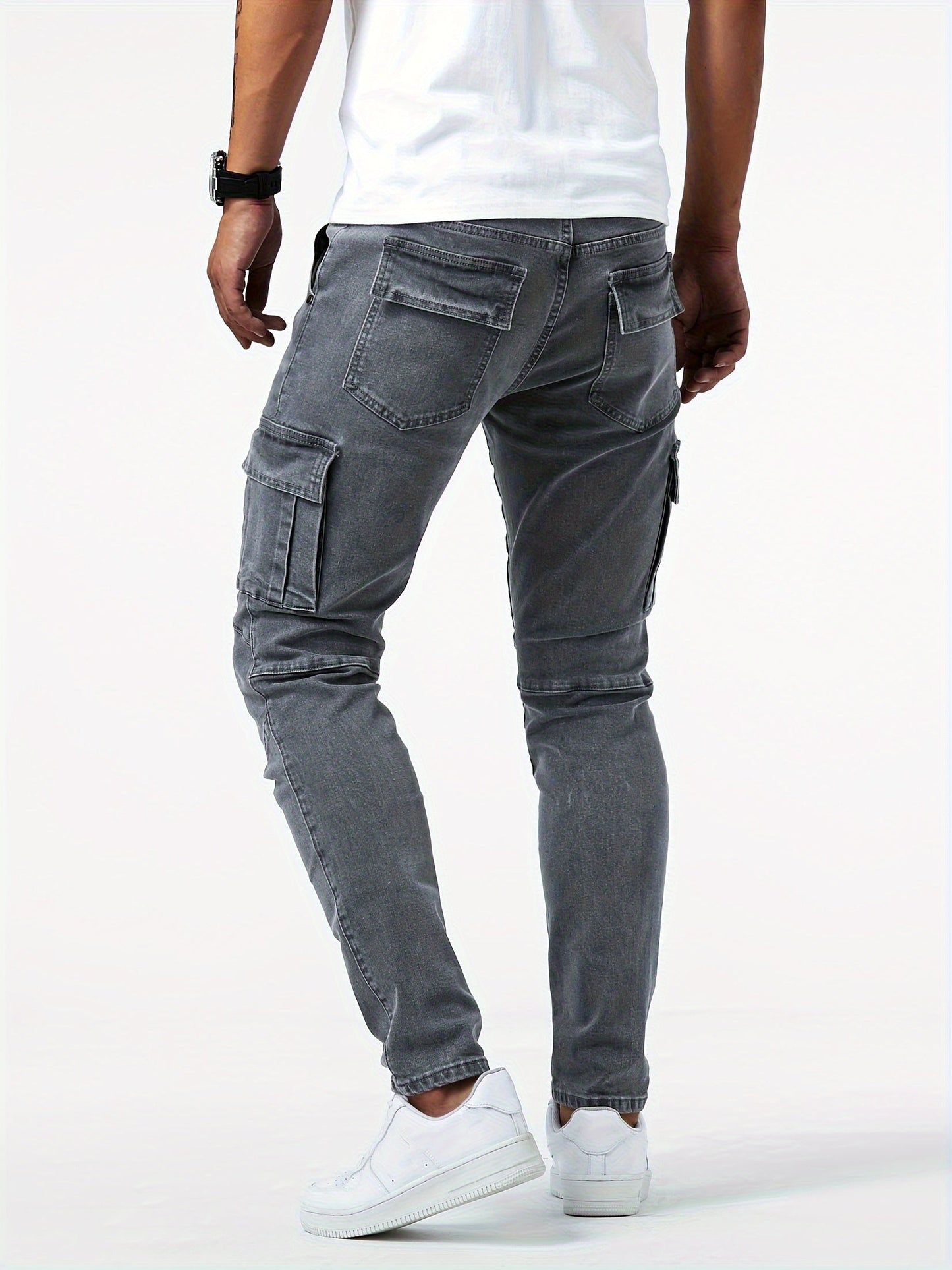 Julio - Streetstyle High Stretch Cargo Jeans voor Mannen met Meerdere Zakken