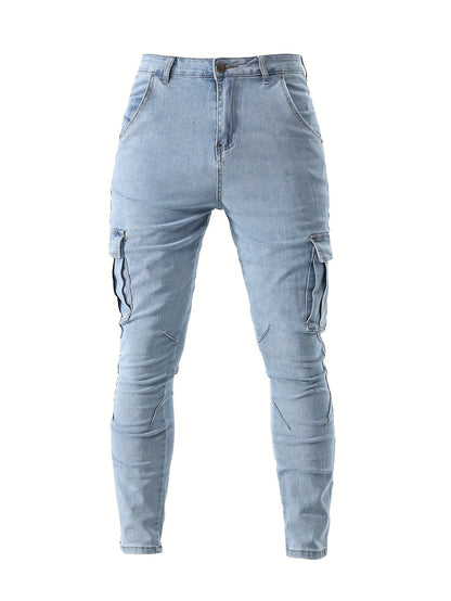 Heren Casual Cargo Rekbare Skinny Jeans - Patrick