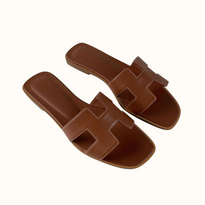 Lederen H-Profiel Sandalen - Zacht, comfortabel en trendy!