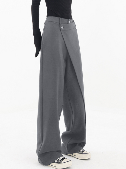 Avant Garde - Asymmetrische hoge taille pantalon unieke drapering