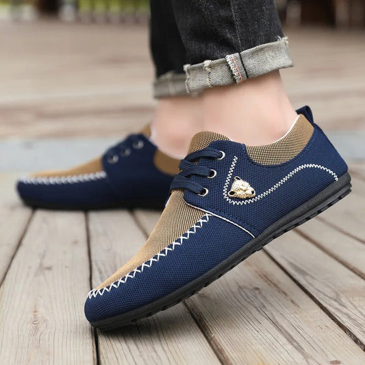 Gideon - Casual twee-ton veterschoenen