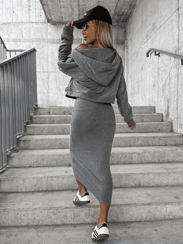 LoungeFit - Stijlvolle lounge jurk en sweatshirt