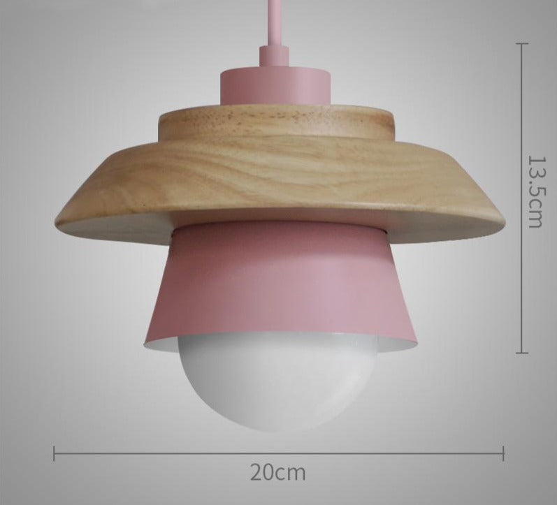 Esthetische scandinavische houten hanglamp