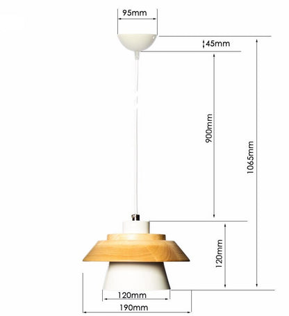 Esthetische scandinavische houten hanglamp