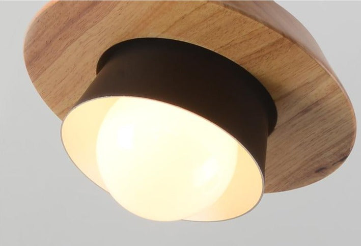 Esthetische scandinavische houten hanglamp