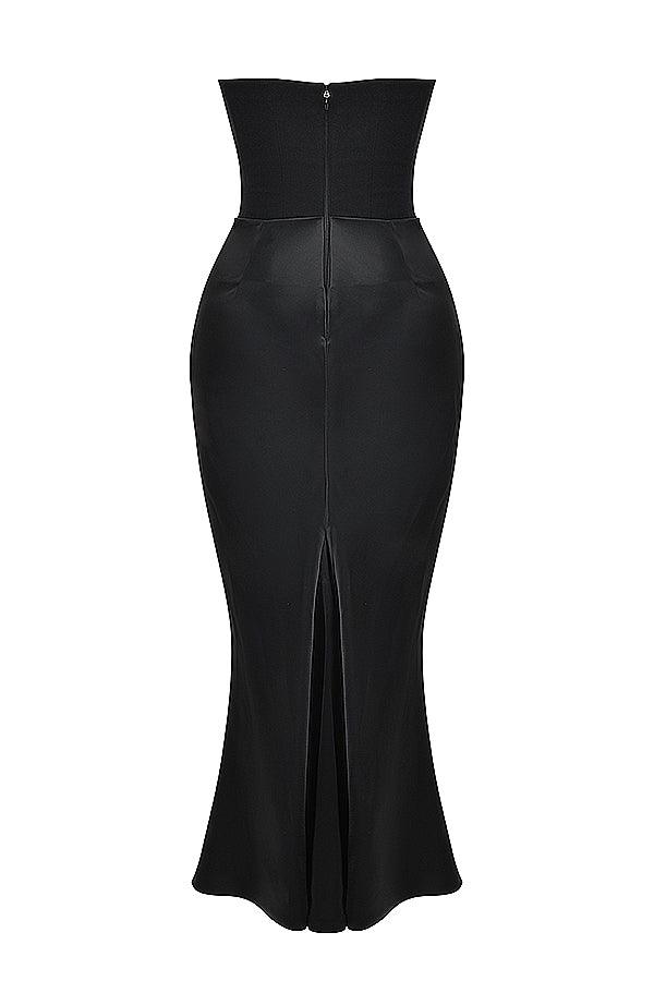 Ira - Elegante Strapless Avondjurk met Aansluitend Muiltje