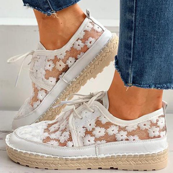 Nita - Orthopedische Dames Sneakers Met Bloemendessin