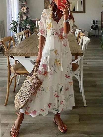 Sara - Luchtige Boho Maxi met Flatterend Design