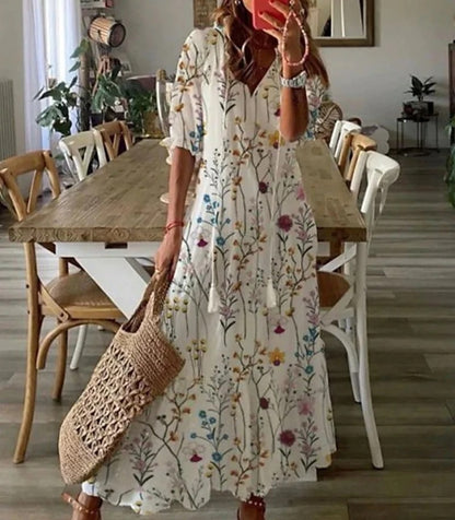 Sara - Luchtige Boho Maxi met Flatterend Design