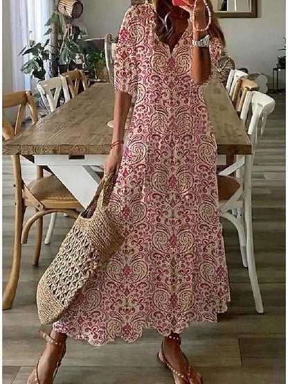 Sara - Luchtige Boho Maxi met Flatterend Design