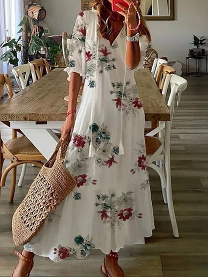 Sara - Luchtige Boho Maxi met Flatterend Design