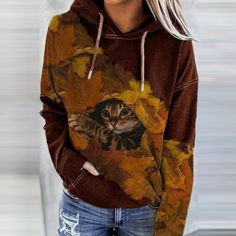 Deirdre - Levendige graphic hoodie met artistiek design